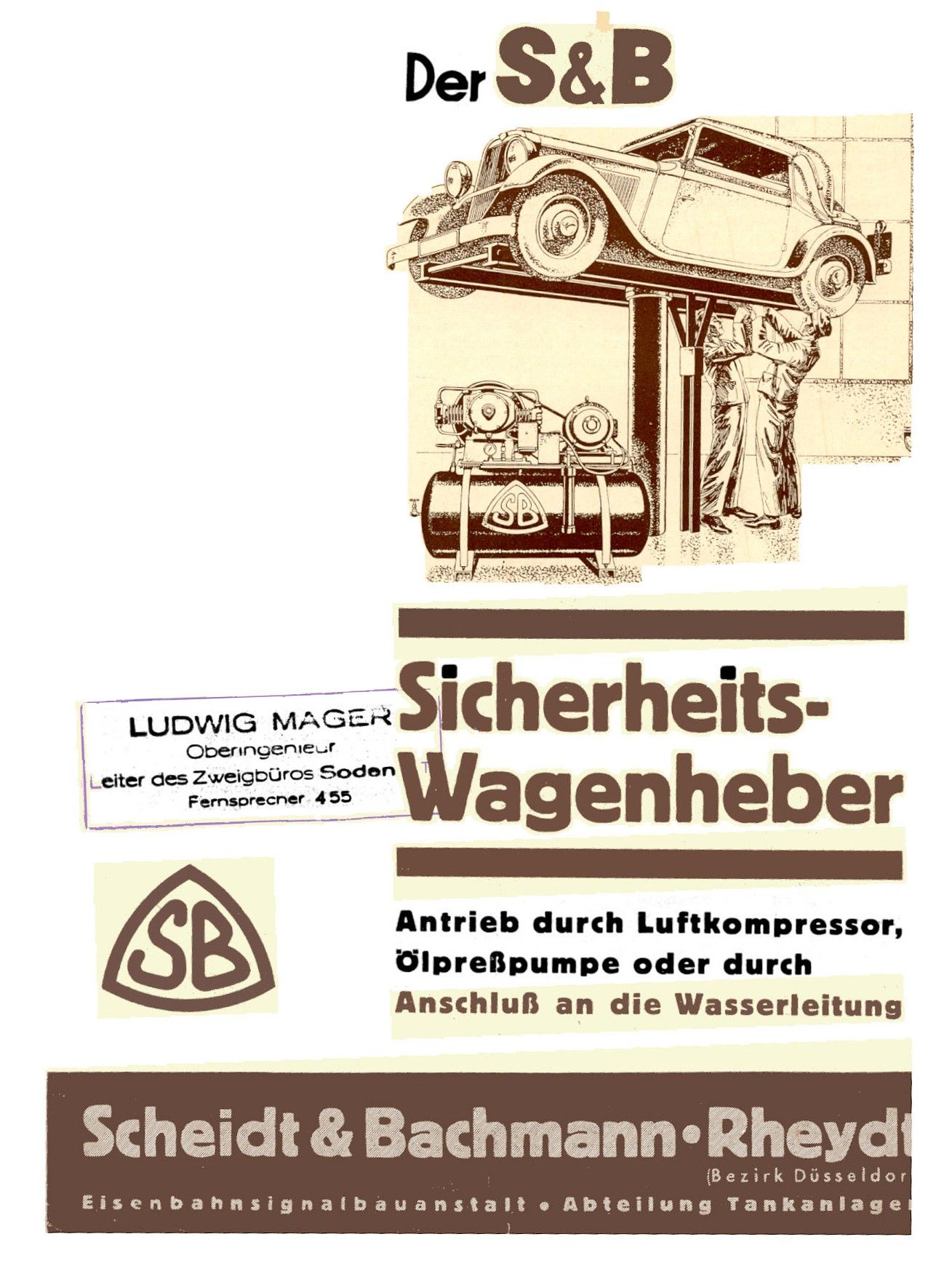 Hebebühne, Werkstatt Ludwigshöhstraße