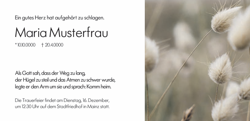 DECHERT Bestattungen Traueranzeige 3