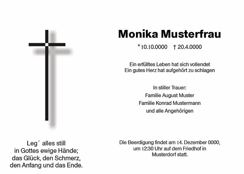 DECHERT Bestattungen Traueranzeige 4